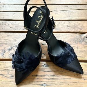 Something Bleu Effie Pointed Toe Feather Pump